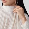 Perlée pearls of gold hoop earrings, large model - Image 2
