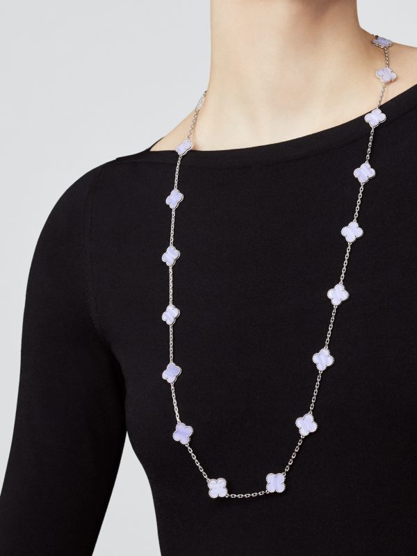 Vintage Alhambra long necklace, 20 motifs - Image 3