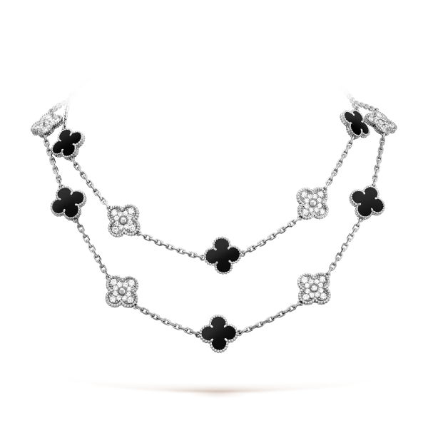Vintage Alhambra long necklace, 20 motifs - Image 2