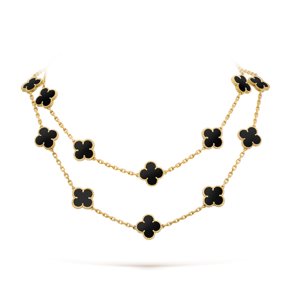 Vintage Alhambra long necklace, 20 motifs - Image 2