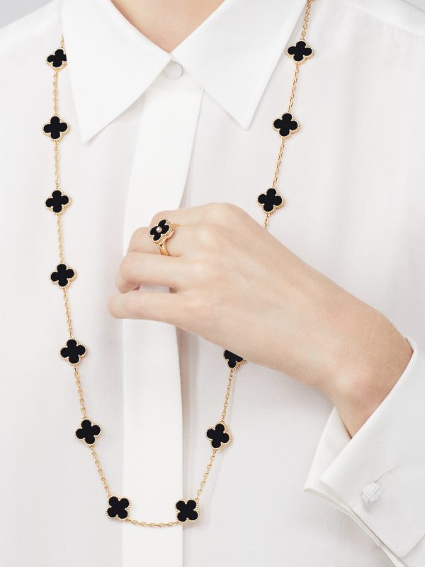 Vintage Alhambra long necklace, 20 motifs - Image 3