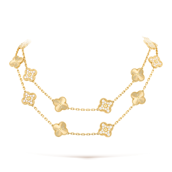 Vintage Alhambra long necklace, 20 motifs - Image 2