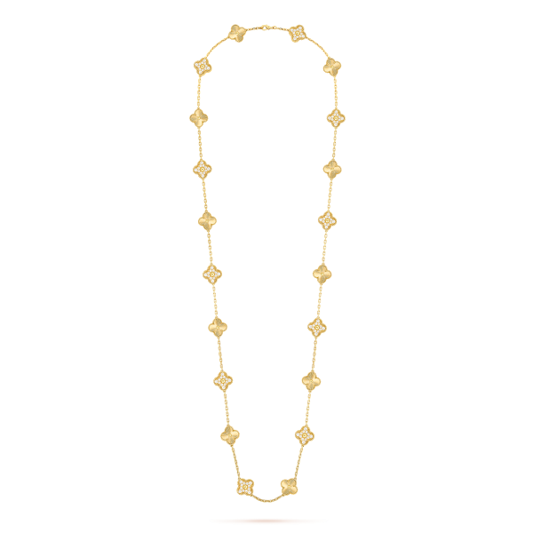 Vintage Alhambra long necklace, 20 motifs - Image 4