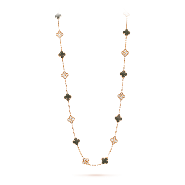 Vintage Alhambra long necklace, 20 motifs