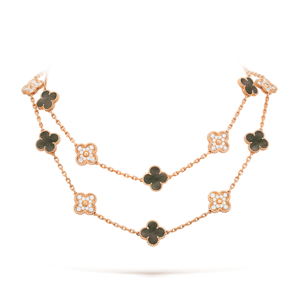 Vintage Alhambra long necklace, 20 motifs - Image 2