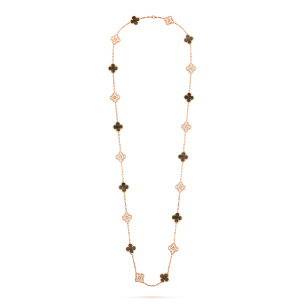 Vintage Alhambra long necklace, 20 motifs - Image 4