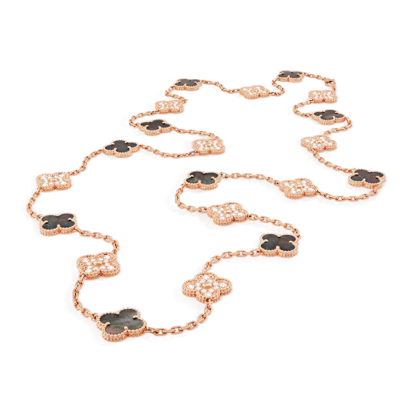 Vintage Alhambra long necklace, 20 motifs - Image 5
