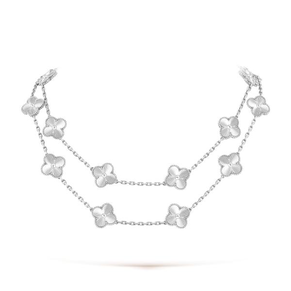 Vintage Alhambra long necklace, 20 motifs - Image 2