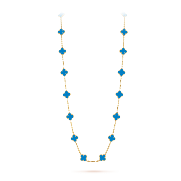 Vintage Alhambra long necklace, 20 motifs