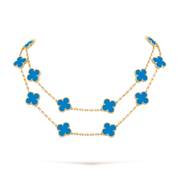 Vintage Alhambra long necklace, 20 motifs - Image 2