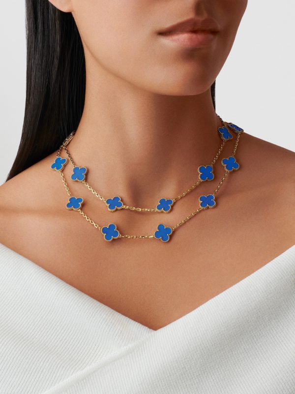 Vintage Alhambra long necklace, 20 motifs - Image 4