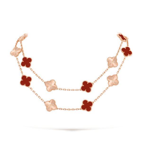 Vintage Alhambra long necklace, 20 motifs - Image 2