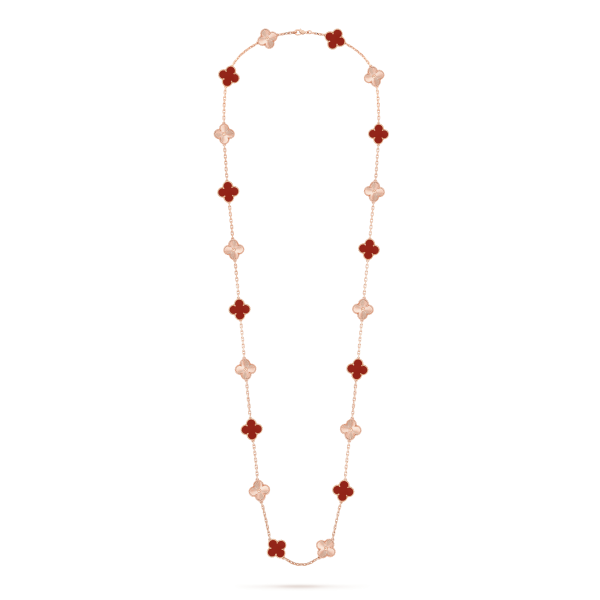 Vintage Alhambra long necklace, 20 motifs - Image 4