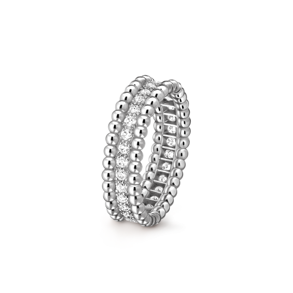 Perlée diamonds ring, 1 row