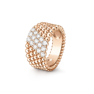 Perlée diamonds ring, 5 rows