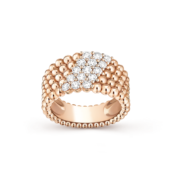 Perlée diamonds ring, 5 rows - Image 2
