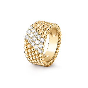 Perlée diamonds ring, 5 rows