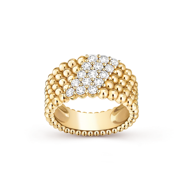 Perlée diamonds ring, 5 rows - Image 2