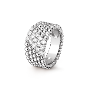 Perlée diamonds ring, 5 rows