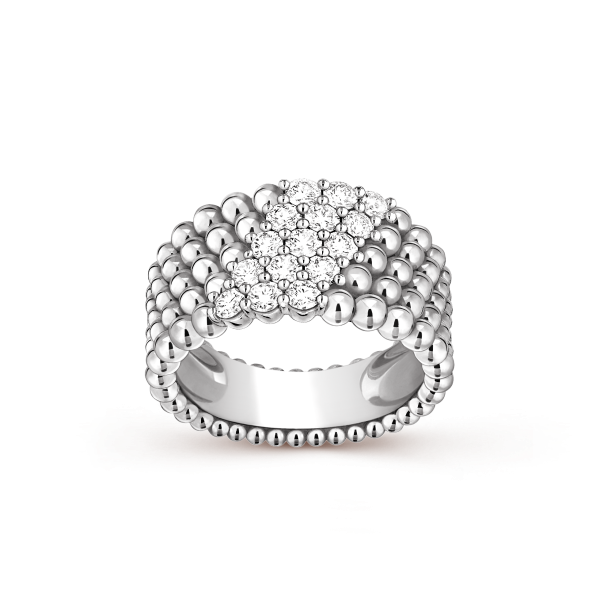 Perlée diamonds ring, 5 rows - Image 2