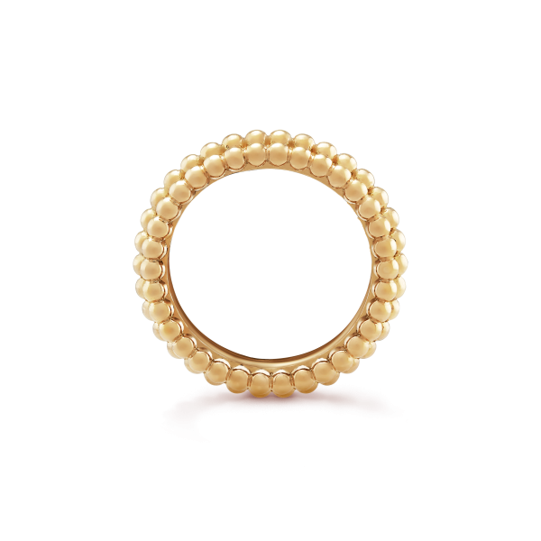 Perlée pearls of gold ring, 3 rows - Image 3